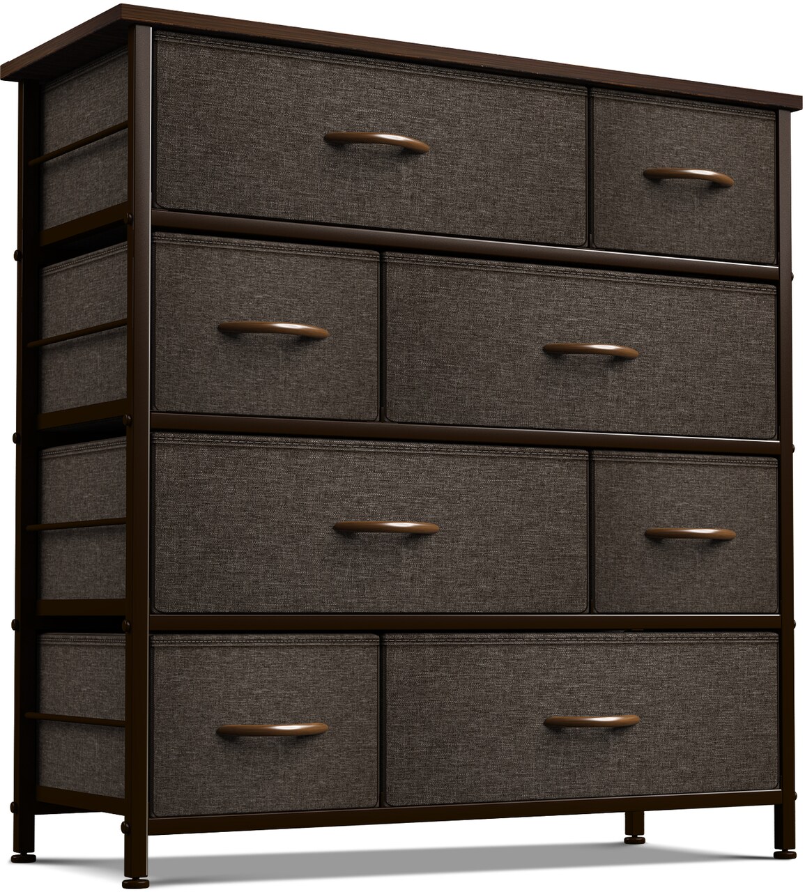 Sorbus Dresser with 8 Drawers - Storage Chest Organizer with Steel Frame, Wood Top, Handles, Fabric Bins